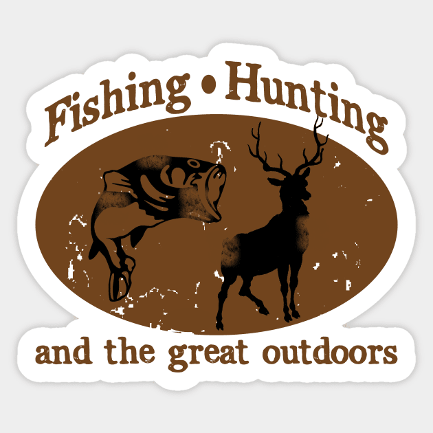 Fishing and Hunting Sticker by MonarchGraphics